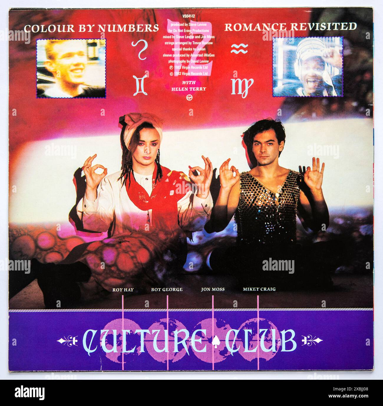 Couverture arrière de la version single de 12 pouces de Victims by culture Club, qui est sortie en 1983 Banque D'Images