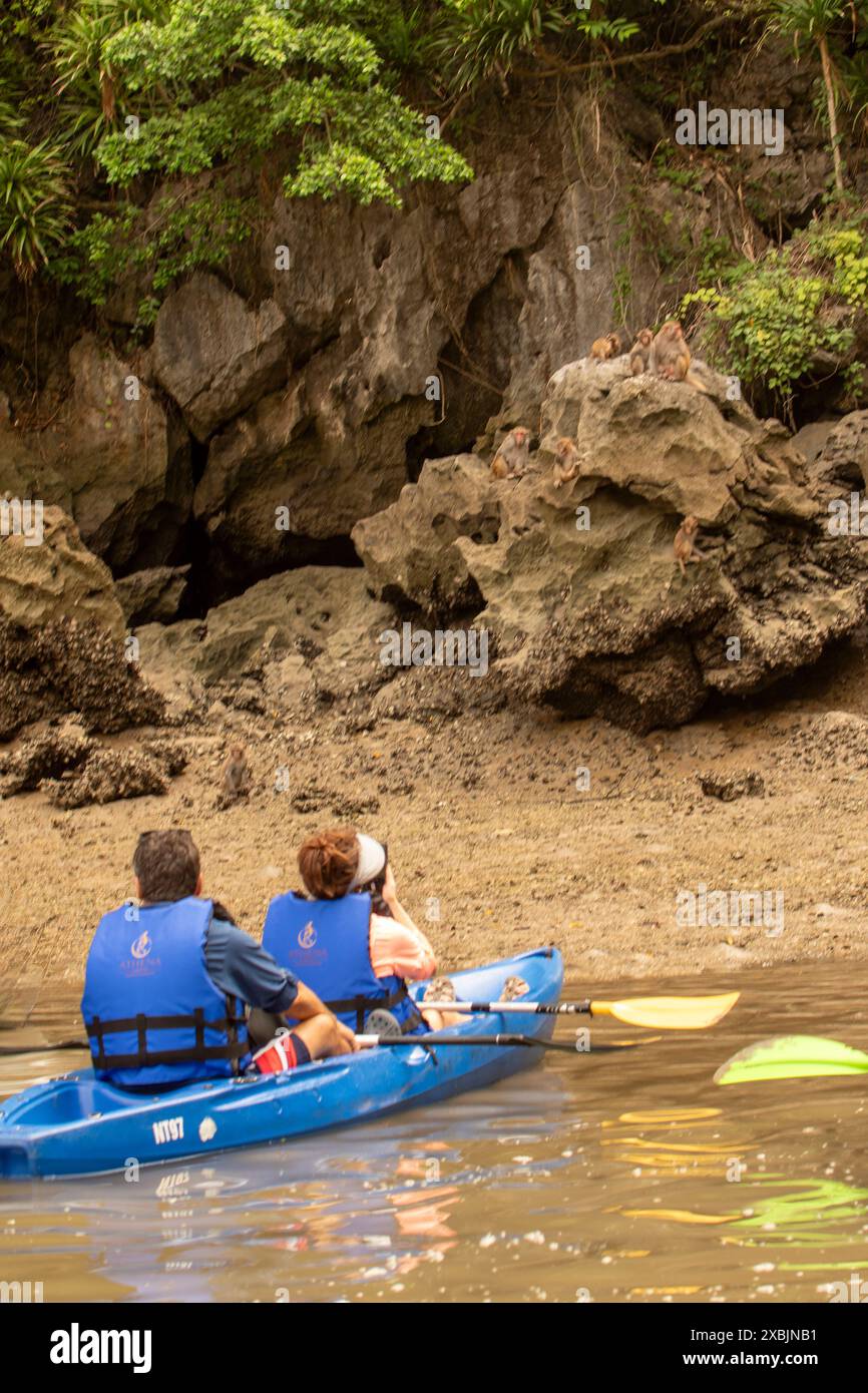 Superbe aire de jeux pour la navigation de plaisance et le kayak de la grotte de Hang Luon, baie de Hạ long, baie d'Halong, Vịnh Hạ long, Nord Vietnam. Séduisant, étonnant, époustouflant Banque D'Images