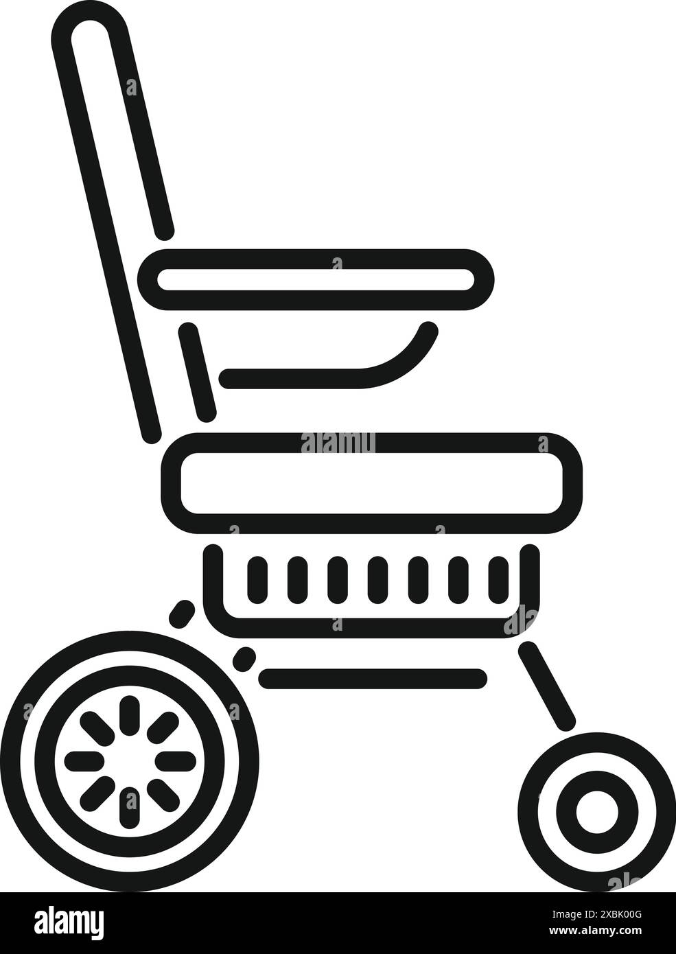 Fauteuil roulant électrique moderne offrant une mobilité et une liberté accrues aux personnes handicapées Illustration de Vecteur