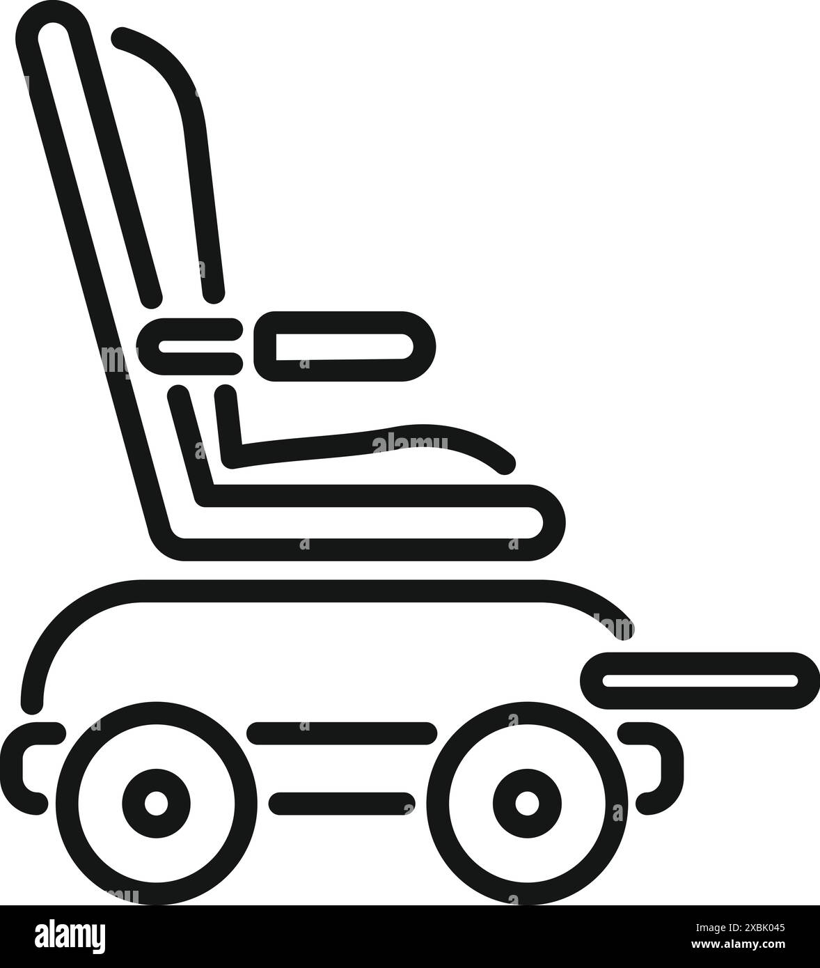 Fauteuil roulant électrique moderne, offrant une mobilité et une liberté accrues pour les personnes ayant une déficience physique Illustration de Vecteur
