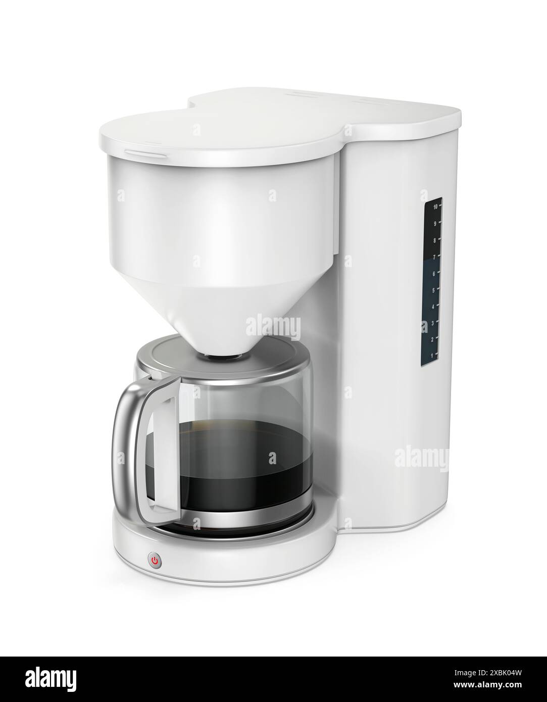 Cafetière filtre sur fond blanc Banque D'Images