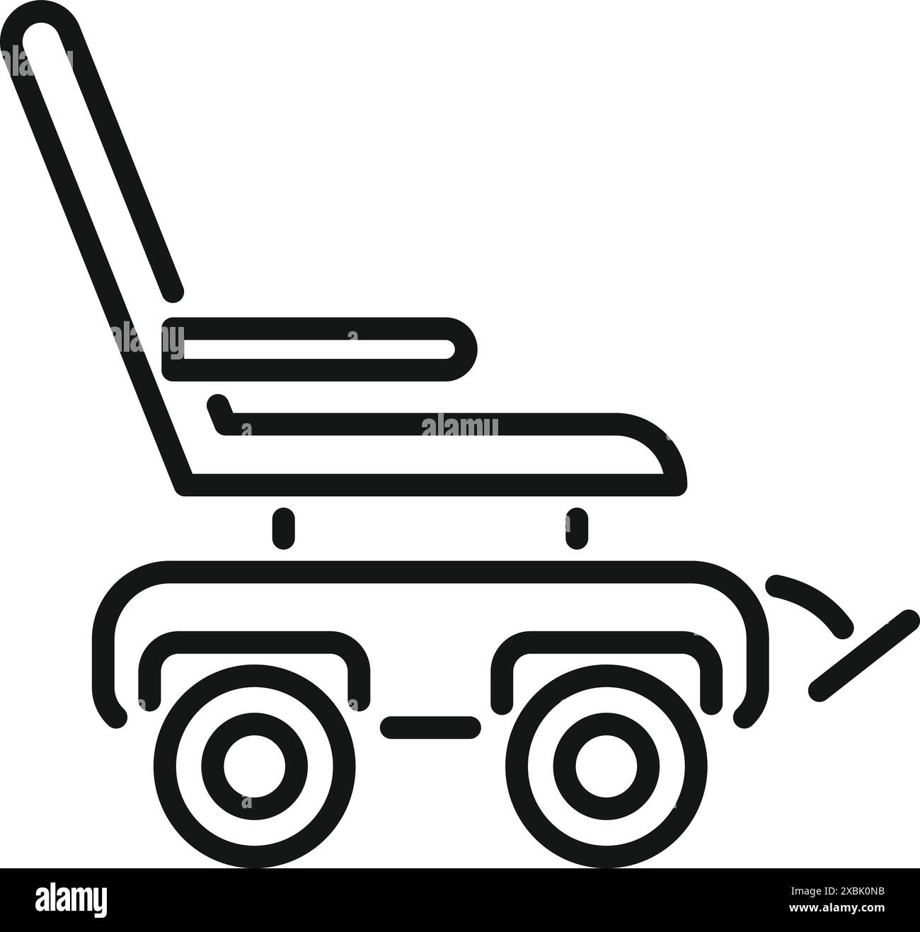 Illustration représentant un fauteuil roulant électrique, symbolisant la mobilité, l’autonomie et l’accessibilité pour les personnes ayant un handicap physique Illustration de Vecteur