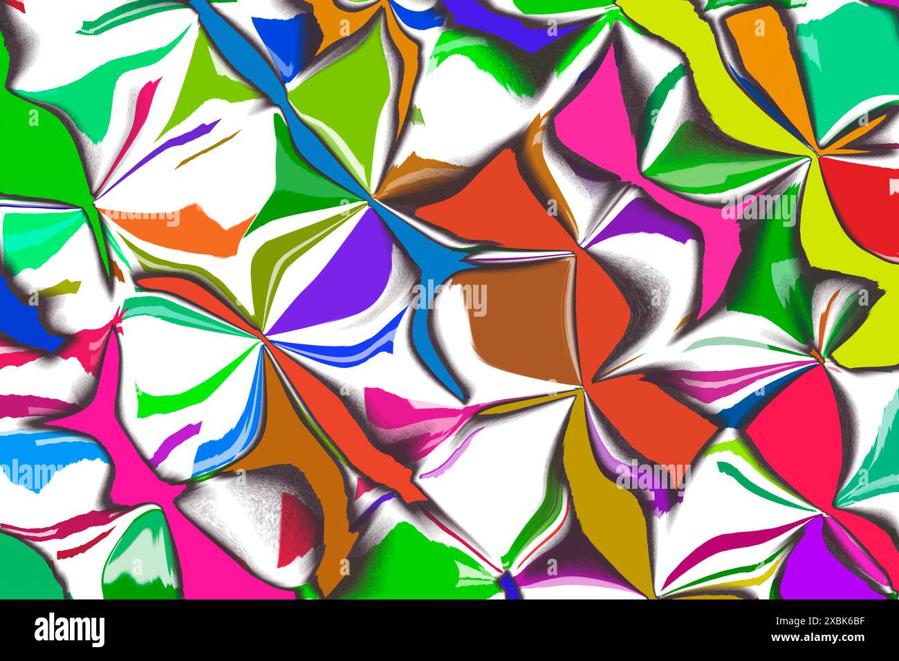 Une peinture abstraite colorée avec de nombreuses couleurs et formes différentes. La peinture est pleine d'énergie et de mouvement, avec les couleurs qui se mélangent et se superposent Banque D'Images