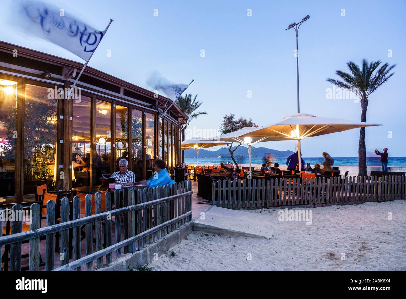 Plage de Cala Millor, son Servera. Majorque. Îles Baléares. espagne Banque D'Images