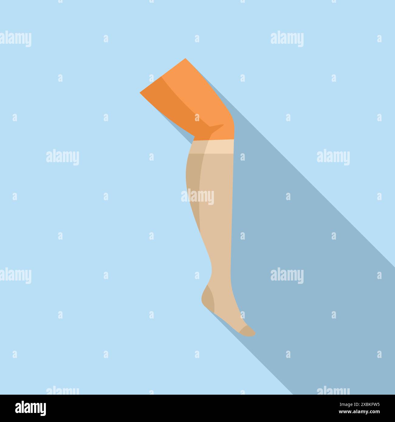 Bas de contention médical fournissant un soutien aux veines des jambes, empêchant la formation de caillots sanguins Illustration de Vecteur