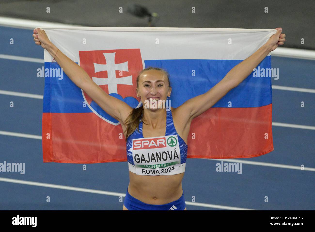 Roma, Italie. 12 juin 2024. Gabriela Gajanová lors de la 26e édition des Championnats d'Europe d'athlétisme de Rome 2024 au stade Olympique de Rome, Italie - mercredi 12 juin 2024 - Sport, Athlétisme (photo de Fabrizio Corradetti/LaPresse) crédit : LaPresse/Alamy Live News Banque D'Images