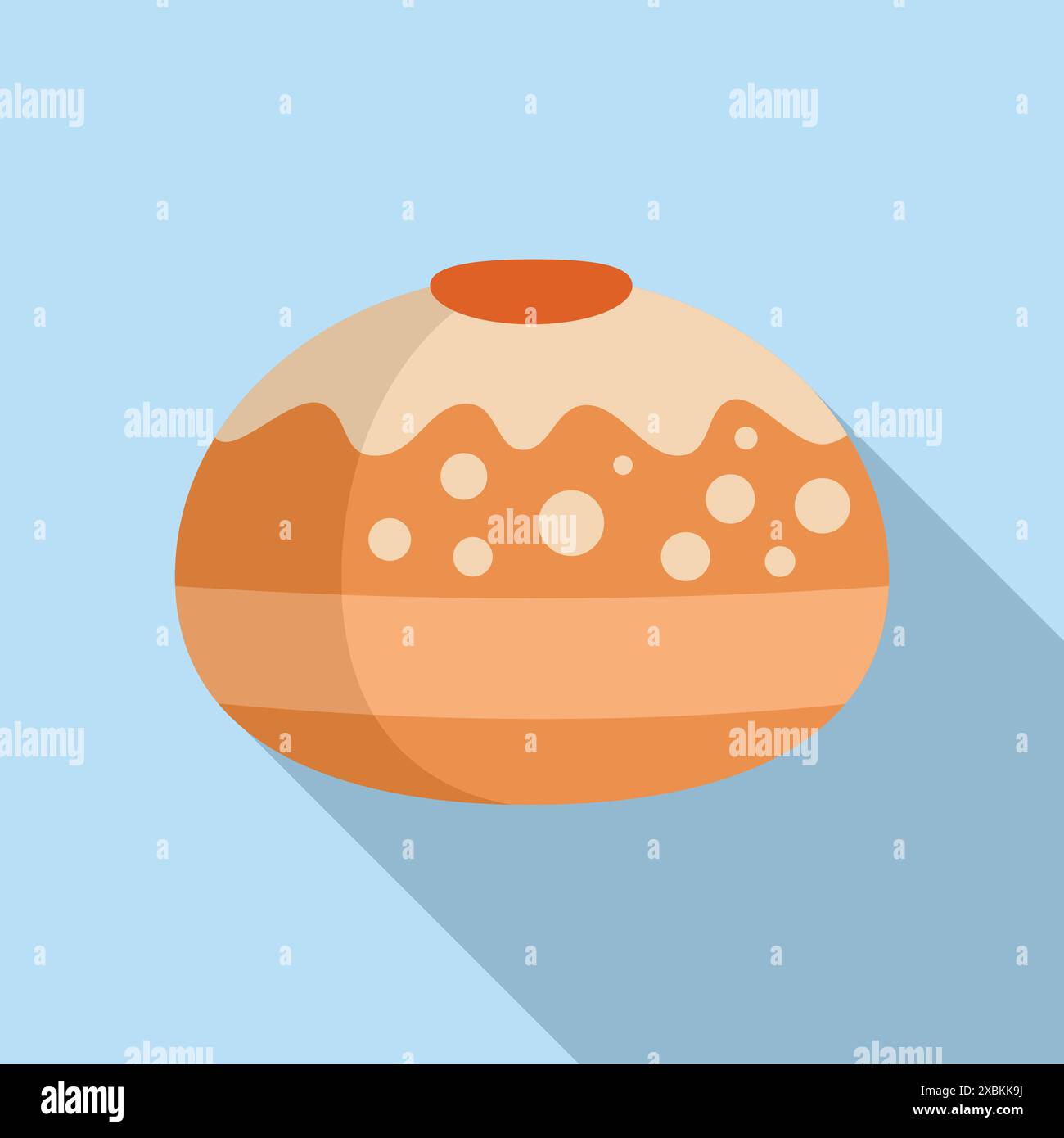 Délicieux pain challah rond avec glaçage arrosé sur le dessus pour la célébration du nouvel an juif de rosh hashanah Illustration de Vecteur