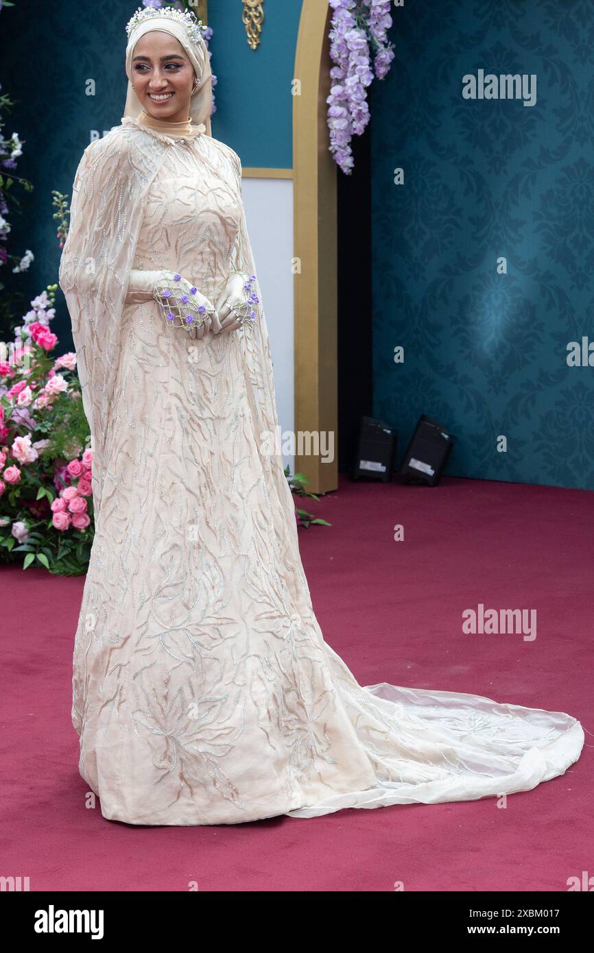 Londres, Royaume-Uni. 12 juin 2024. Photo : Zainab Jiwa assiste à la saison 3 de Bridgerton - deuxième partie de la projection spéciale londonienne à Odeon luxe, Leicester Square. Crédit : Justin Ng/Alamy Live News Banque D'Images