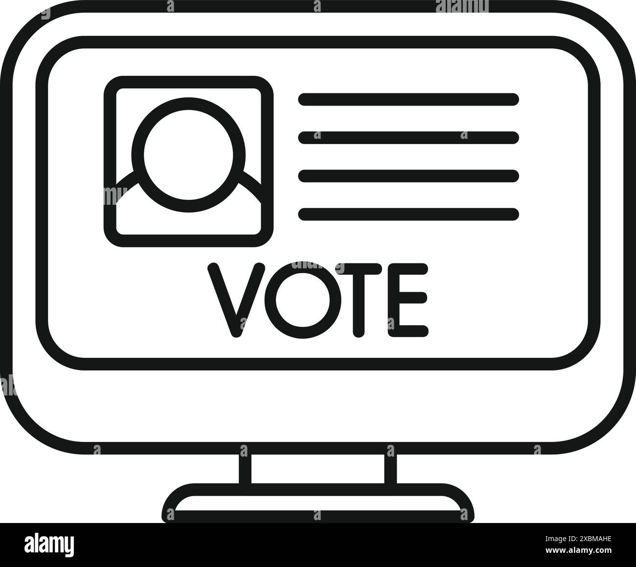 Plate-forme en ligne permettant aux utilisateurs de voter lors d'une élection, montrant les informations sur les candidats Illustration de Vecteur