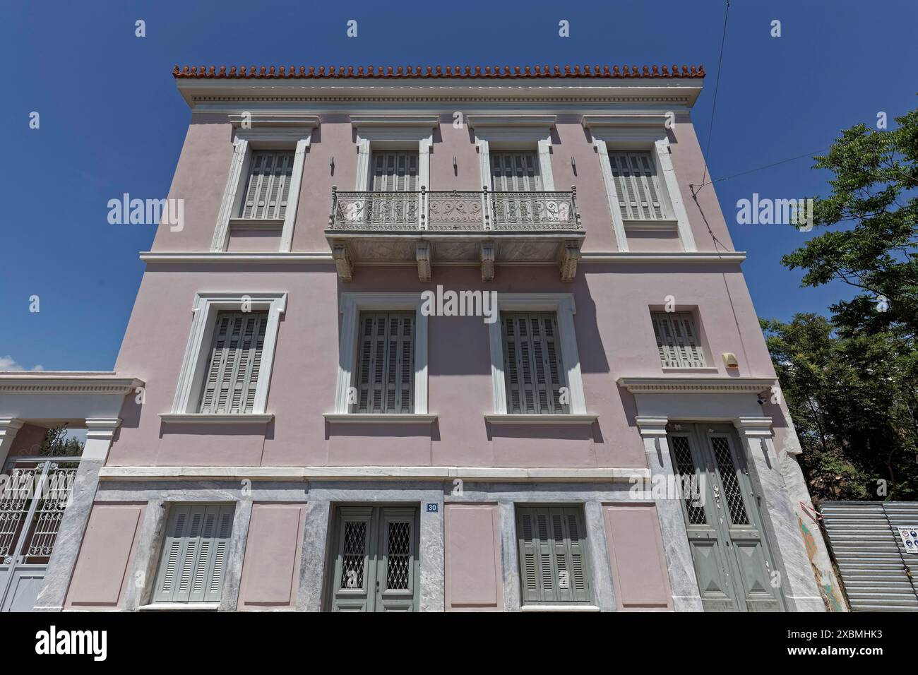 Villa néoclassique dans le quartier Kerameikos, Athènes, Grèce Banque D'Images