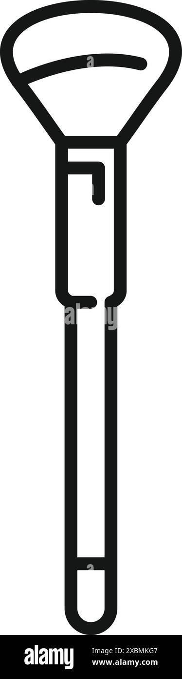 Dessin au trait simple d'un pinceau de maquillage, représentant les produits de beauté et l'application cosmétique Illustration de Vecteur