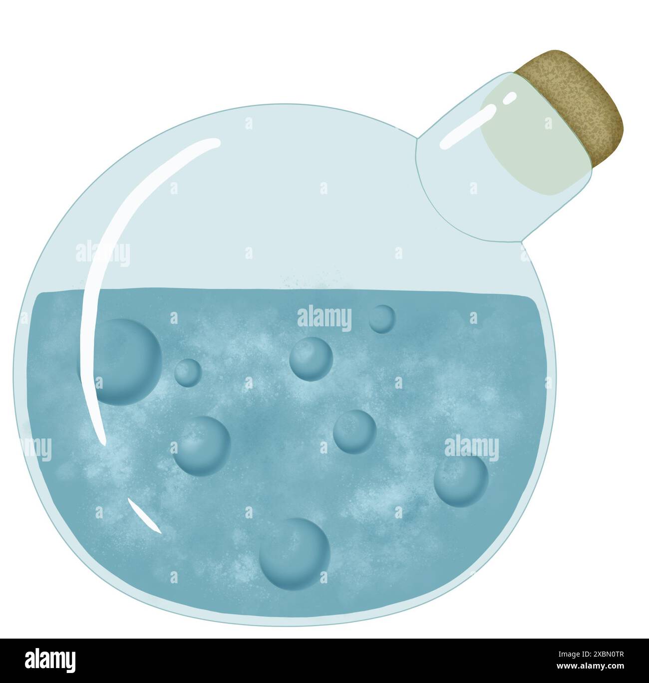 Bouteille d'alchimie, conteneur pour potions et réactions mystiques, flacon mystique pour expériences chimiques, Elixir magique Banque D'Images