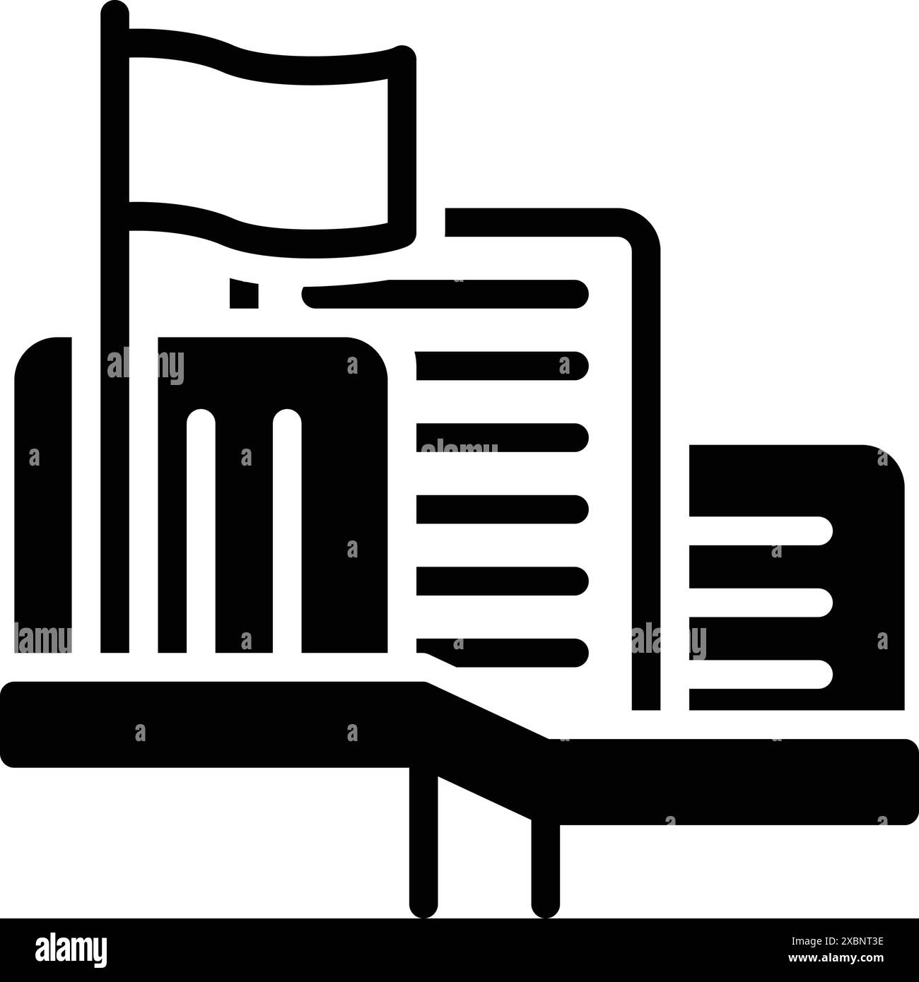 Icône pour quartier général, poste de commandement Illustration de Vecteur