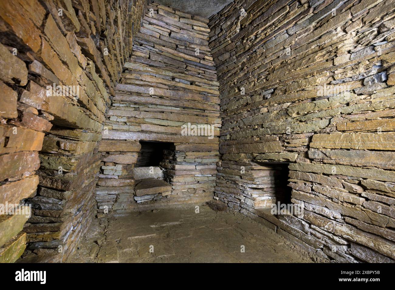 Cuween Hill Chambered Cairn, tombeau néolithique, Orcades, Écosse Banque D'Images