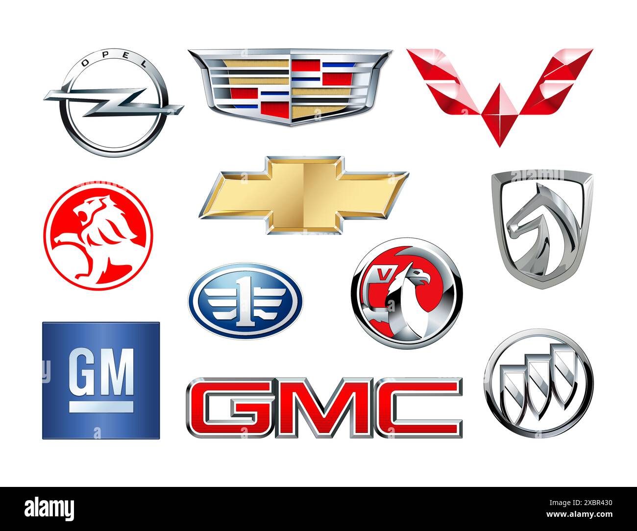 Kiyv, Ukraine - 26 novembre 2021 : marques de General Motors Company, telles que : GMS, Chevrolet, Opel, Vauxhall, FAW, Buick, Cadillac, Holden, Autobaojun Illustration de Vecteur Kiyv, Ukraine - 26 novembre 2021 : marques de General Motors Company, telles que : GMS, Chevrolet, Opel, Vauxhall, FAW, Buick, Cadillac, Holden, Autobaojun Illustration de Vecteur