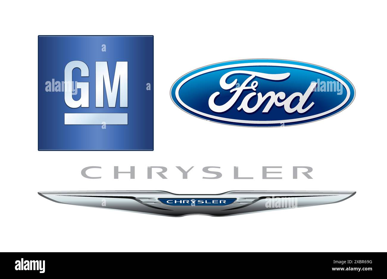 Kiev, Ukraine - 29 septembre 2022 : Collection des plus grands logos de constructeurs automobiles des États-Unis, sur fond blanc : General Motors, Ford et Chrysler, vecteur Illustration de Vecteur Kiev, Ukraine - 29 septembre 2022 : Collection des plus grands logos de constructeurs automobiles des États-Unis, sur fond blanc : General Motors, Ford et Chrysler, vecteur Illustration de Vecteur
