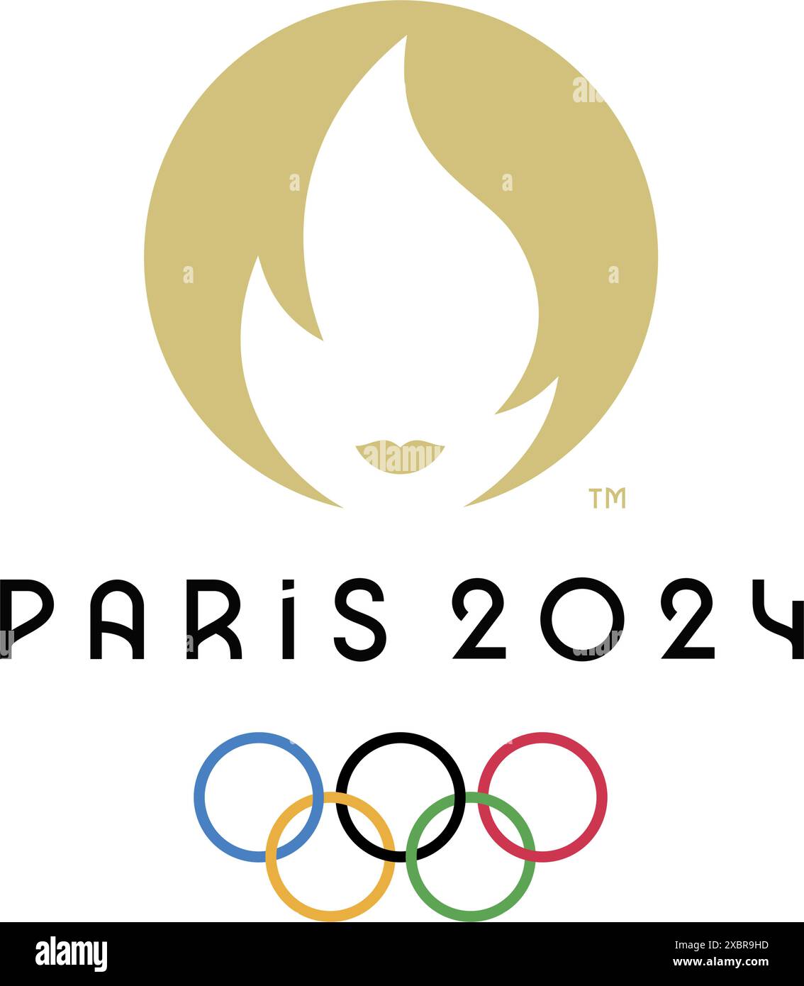 Logo des Jeux Olympiques d'été 2024 à Paris sur fond transparent, illustration vectorielle. Les Jeux olympiques d'été de 2024 de la XXXIIIe Olympiade sont Illustration de Vecteur