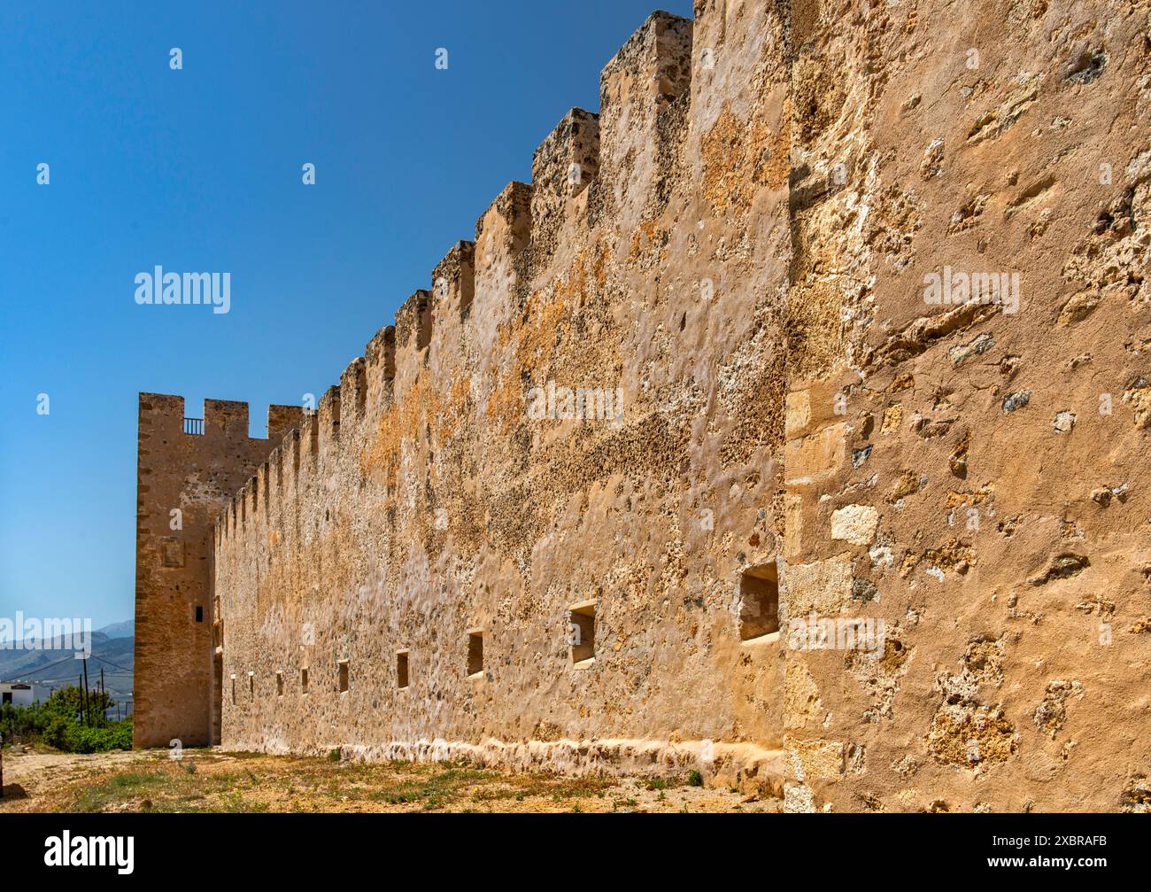 Château vénitien à Frangokastello, XIVe siècle, région de Sfakia, Crète occidentale, Grèce Banque D'Images