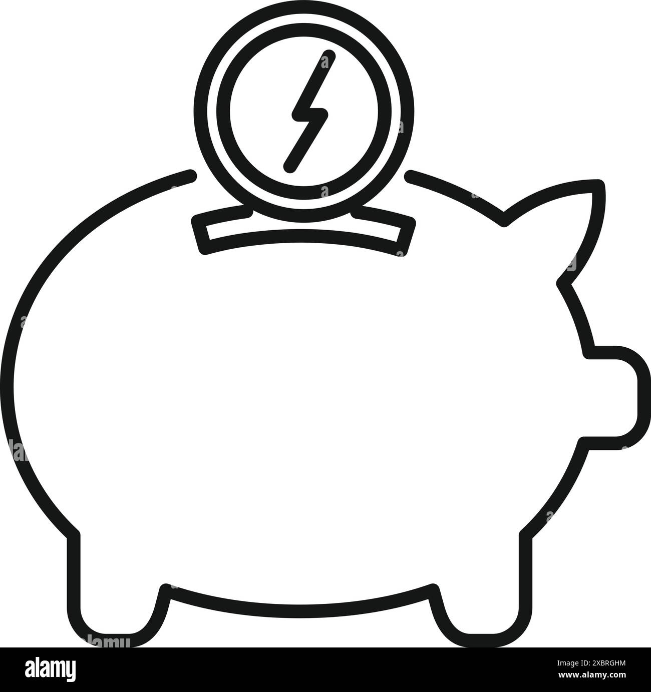 Icône de style représentant le concept d'économie d'énergie pour les investissements futurs Illustration de Vecteur