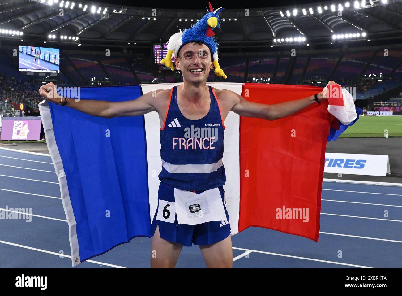 Rome, Italie. 13 juin 2024. Rome, Italie : Yann SCHRUB Silver Medal 10000m Men A-race lors des Championnats d'Europe d'athlétisme 2024 au stade olympique, le 12 juin 2024 à Rome, Italie. (Crédit image : © Domenico Cippitelli/IPA via crédit : Zuma Press/Alamy Live News Banque D'Images