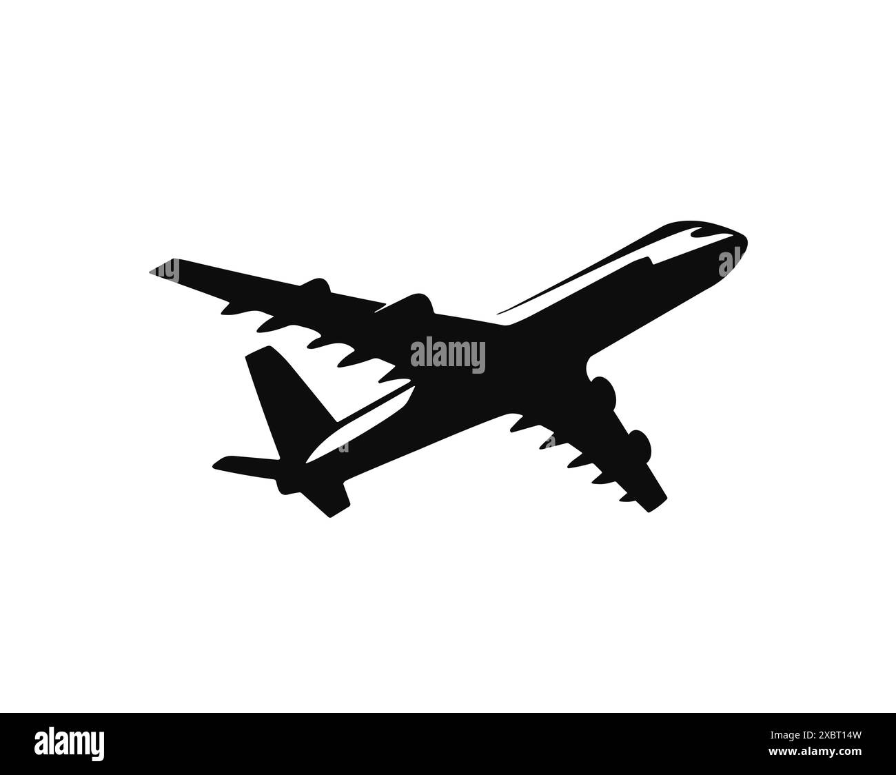 Icône de silhouette de passager d'avion. Icône de vecteur d'avion forme de symbole isolé d'avion. Illustration de Vecteur