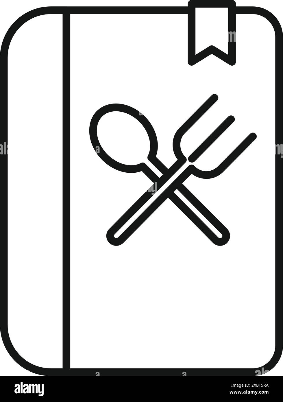 Cette icône d'un livre de cuisine est parfaite pour représenter un menu de restaurant ou un livre de recettes Illustration de Vecteur