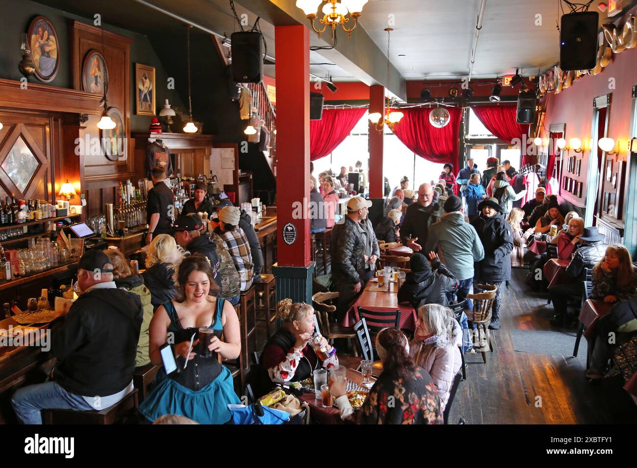 Red Onion Saloon Restaurant, Broadway, Skagway, Lynn canal, Alaska, États-Unis, Golfe d'Alaska, Amérique du Nord Banque D'Images