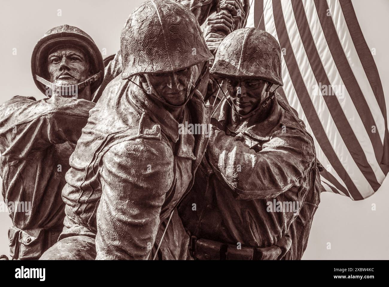 Mémorial Iwo Jima au cimetière national d'Arlington à Arlington, Virginie. (ÉTATS-UNIS) Banque D'Images