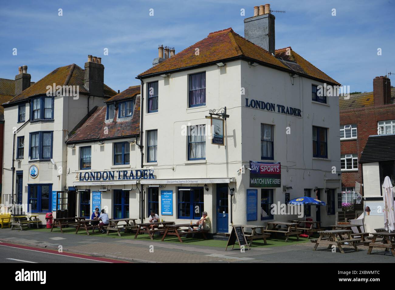 The London Trader, Un pub traditionnel britannique de bord de mer Banque D'Images