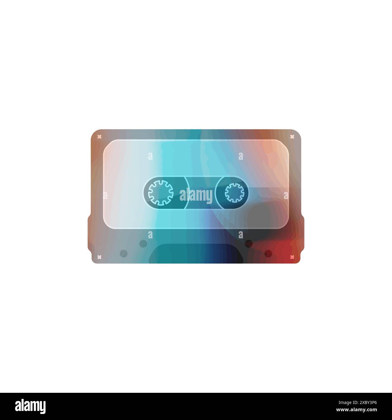 Vecteur de cassette vidéo vintage. Vieux lecteur de cassettes vidéo et audio. Logo vectoriel de musique vintage. Cassette rétro sur un vecteur de fond blanc. Contour d'un t Illustration de Vecteur