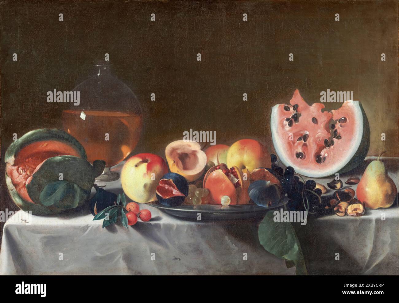 Pensante del Saraceni, nature morte avec fruits et carafe ; 1615, huile sur toile ; National Gallery of Art, Washington DC, États-Unis Banque D'Images