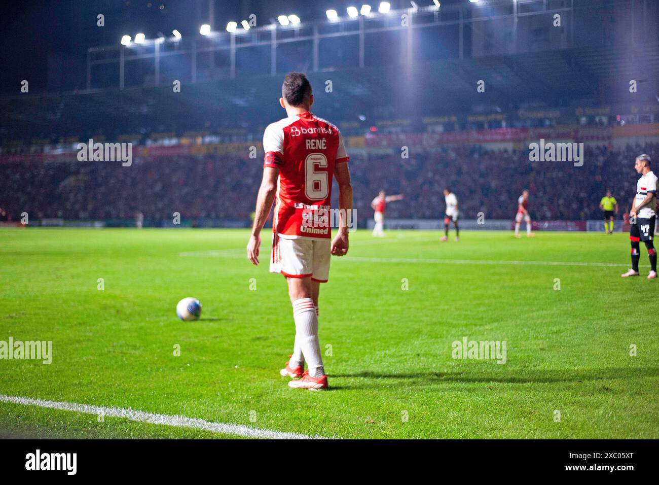 Criciuma, Brésil. 13 juin 2024. René de l'Internacional, lors du match entre l'Internacional et Sao Paulo, pour la Serie A 2024 brésilienne, au stade Heriberto Hulse, à Criciuma le 13 juin. Photo : Max Peixoto/DiaEsportivo/Alamy Live News crédit : DiaEsportivo/Alamy Live News Banque D'Images