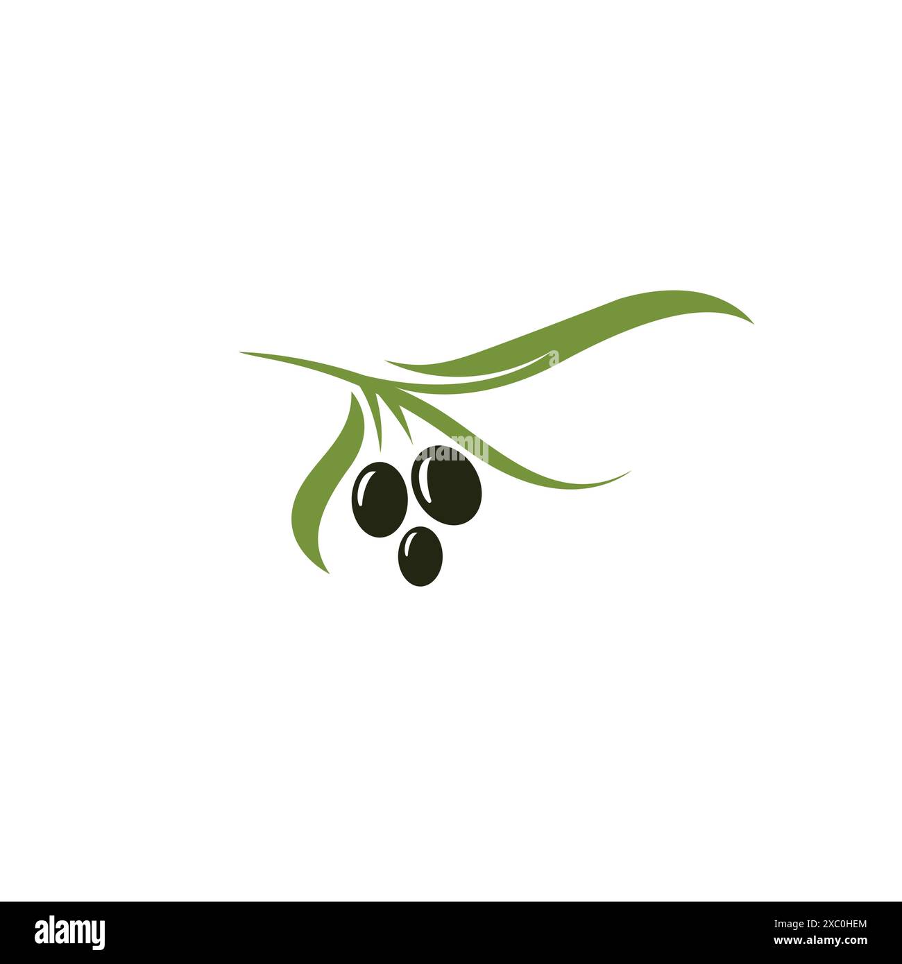 Modèle de logo d'huile d'olive. Illustration vectorielle de conception d'icône d'olive Illustration de Vecteur