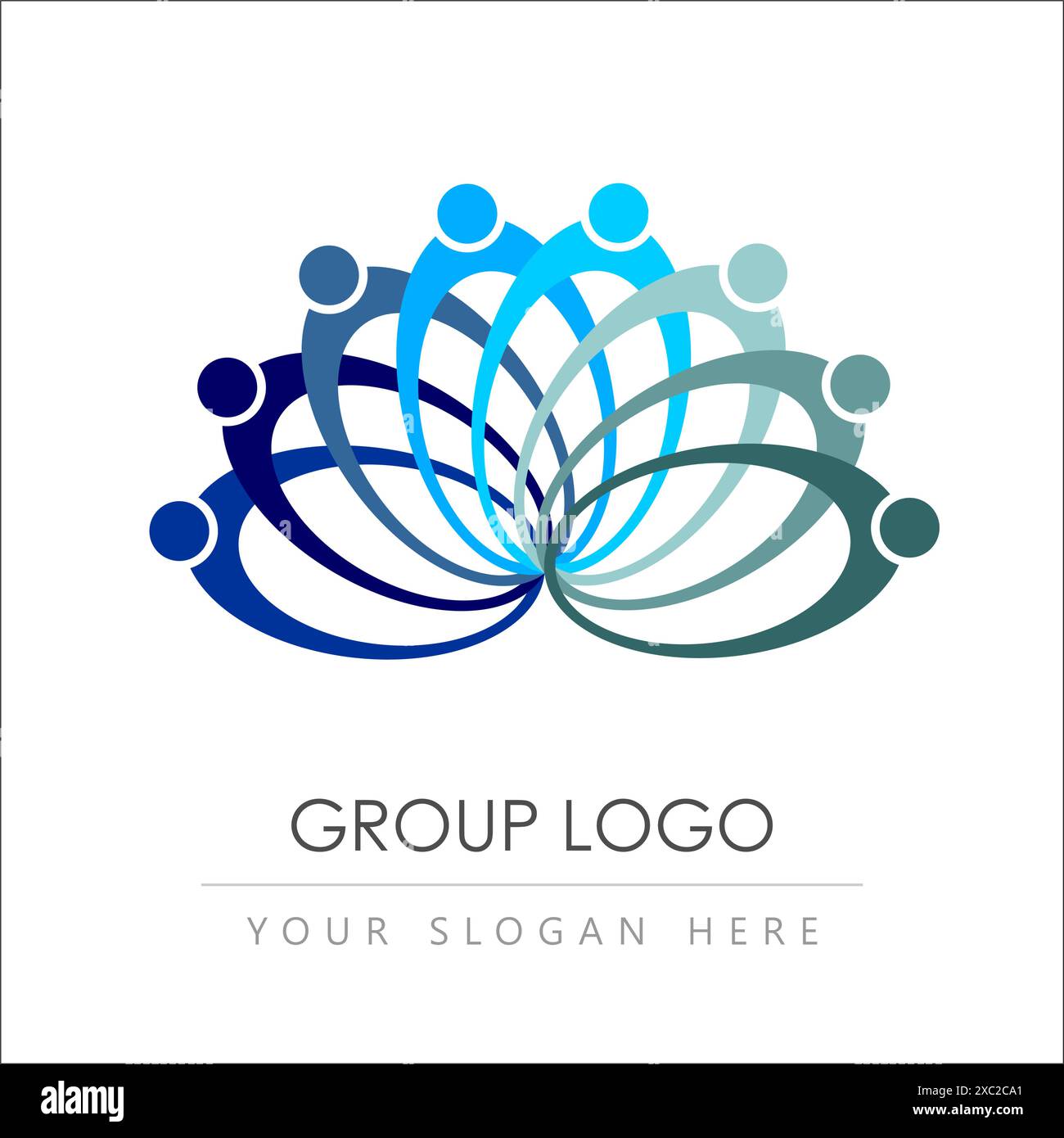 Logo DU GROUPE pour les entreprises Illustration de Vecteur