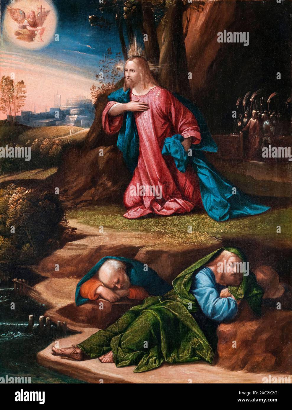 Benvenuto Tisi appelé il Garofalo peinture, l'agonie dans le jardin, huile sur toile transférée du bois, 1524-1526 Banque D'Images