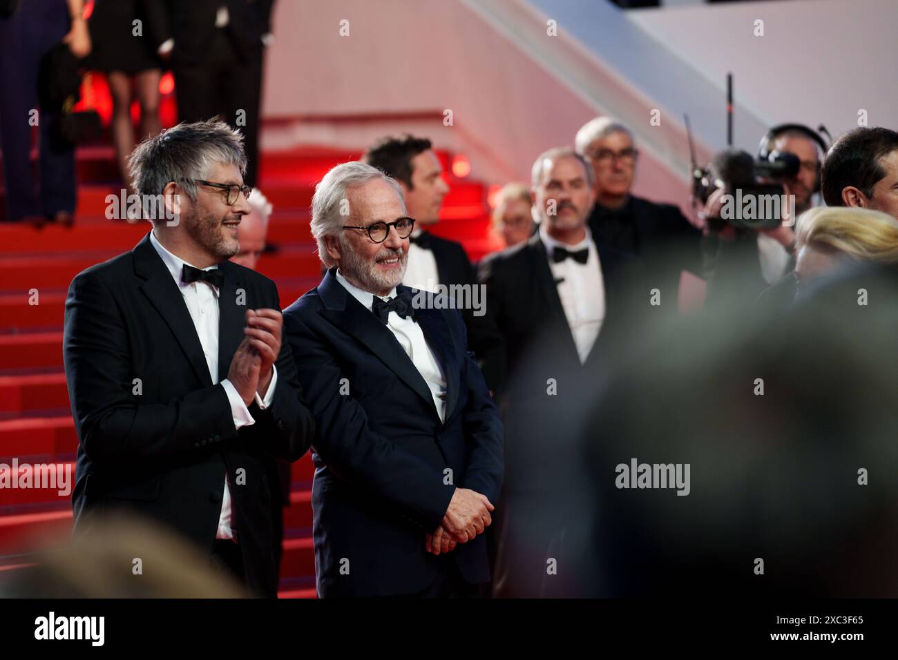 CANNES, FRANCE - 21 MAI : Catherine Deneuve, Chiara Mastroianni, Melvil Poupaud assistent au tapis rouge de Marcello Mio au Festival de Cannes Banque D'Images