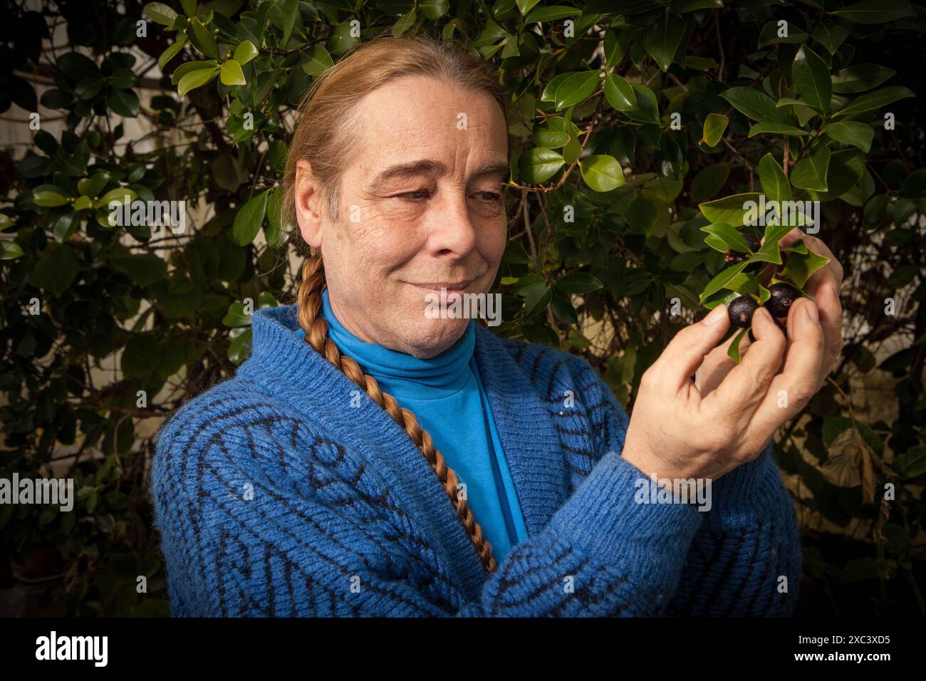 Expert en jardinage BOB FLOWERDEW à la maison Banque D'Images