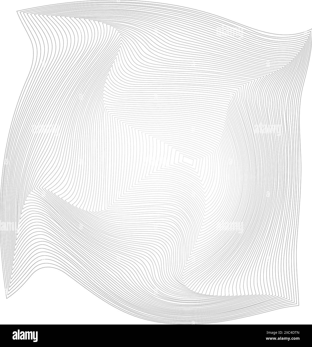 Grille carrée déformée. Texture de maillage déformée. Élément de design punk rétro. Grille de géométrie d'onde filaire. Elément maillé courbe. Illustration vectorielle. Illustration de Vecteur