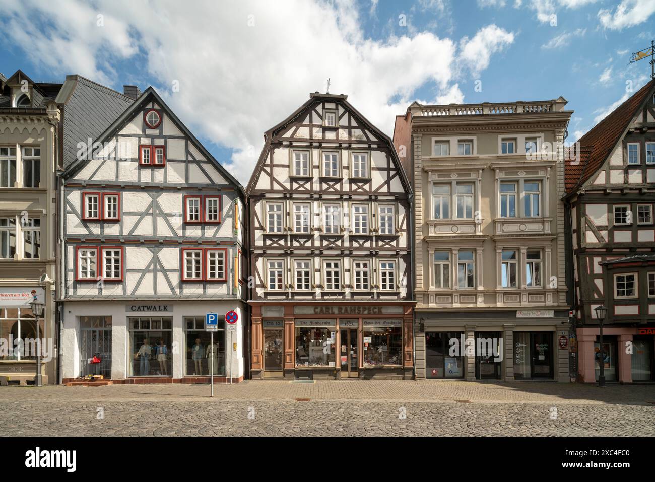 Alsfeld, Markt, Südseite Nr. 9-11 (von rechts) Banque D'Images