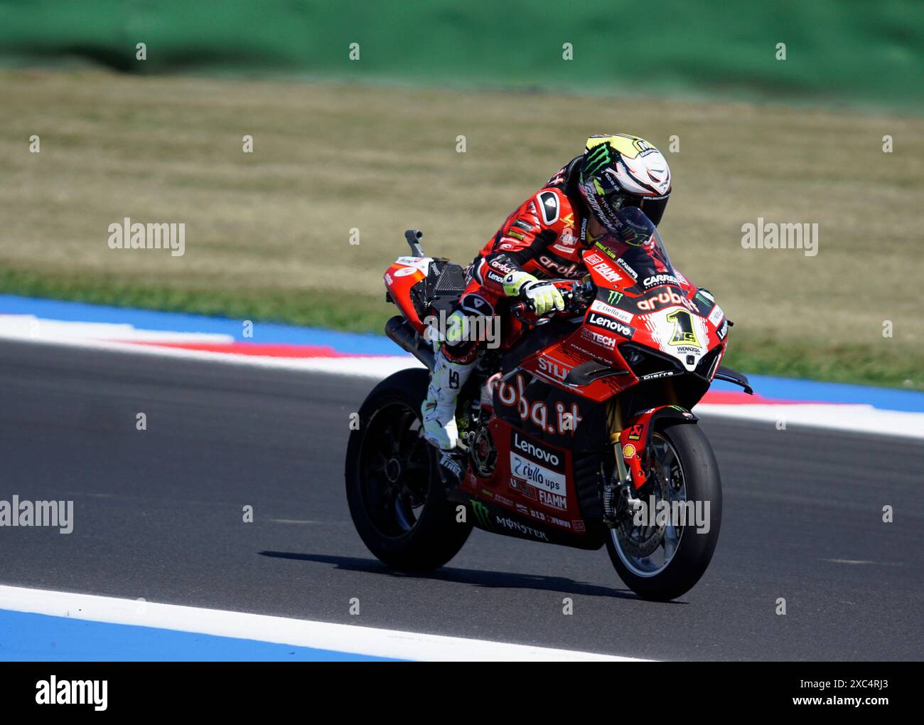 Foto Alessandro la Rocca/LaPresse14-06-2024, Misano World circuit Marco Simoncelli Sport-Motociclismo-WSBK FIM Superbike World Championship-Pirelli Emilia Romagna Round 14-16-juin 2024 FP1 e FP2 nella foto : Alvaro Bautista -Ducati photo Alessandro la Rocca/ Credit : LaPresse/Alamy Live News Banque D'Images