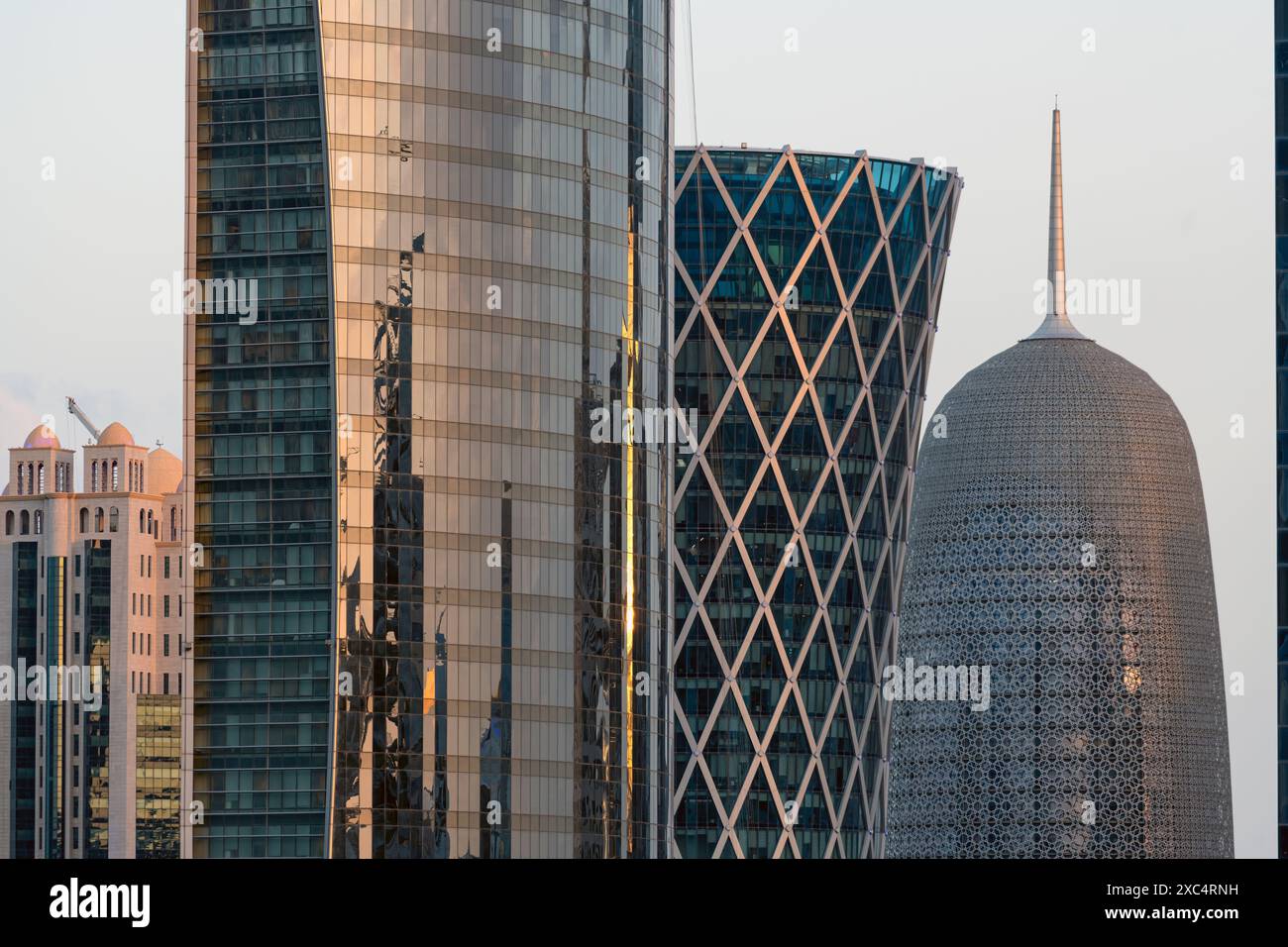 Vue rapprochée des bâtiments West Bay Doha Qatar Banque D'Images