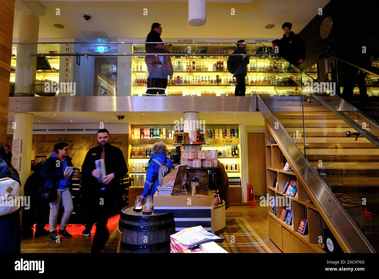 Vue intérieure du magasin dans le Scotch Whisky Experience.Edinburgh.Scotland.Royaume-Uni Banque D'Images