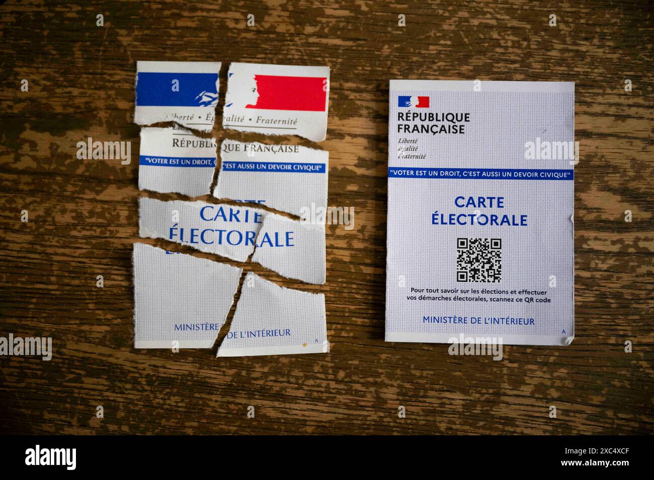 Illustration carte électorale française ( carte électorale ) pour les élections législatives anticipées françaises à Paris, le 14 juin 2024 photo Eliot Blondet/ABACAPRESS. COM Credit : Abaca Press/Alamy Live News Banque D'Images