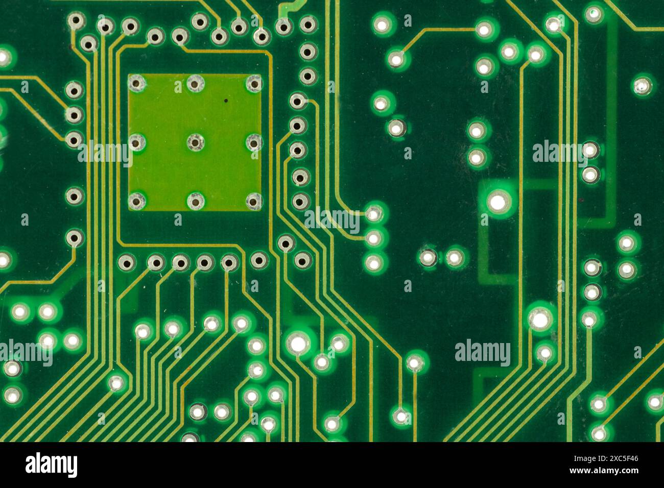 Motif vert de la carte de circuit imprimé Banque D'Images