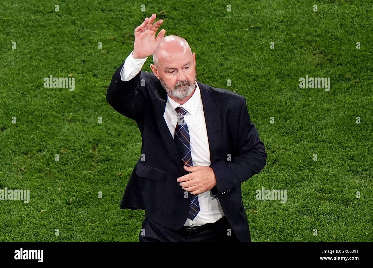 L'entraîneur écossais Steve Clarke après le match du groupe A De l'UEFA Euro 2024 au Munich Football Arena, en Allemagne. Date de la photo : vendredi 14 juin 2024. Banque D'Images