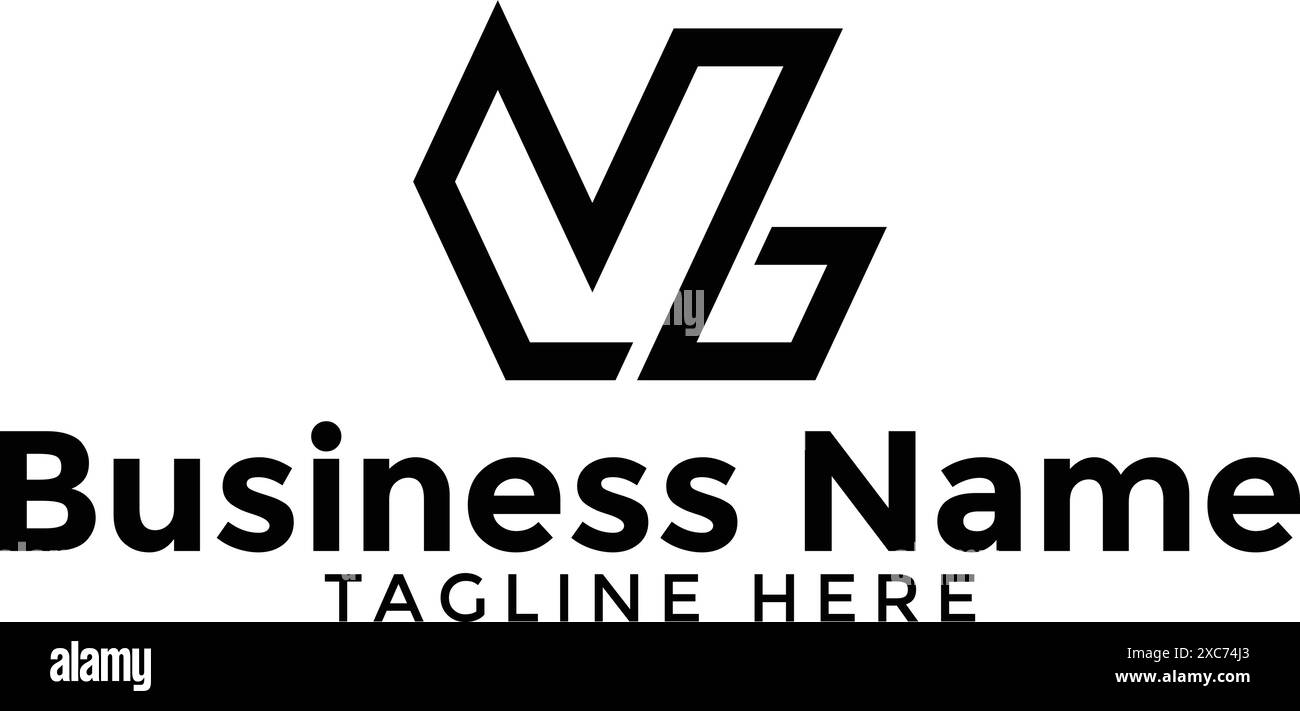 Logo monogramme lettre VL Illustration de Vecteur