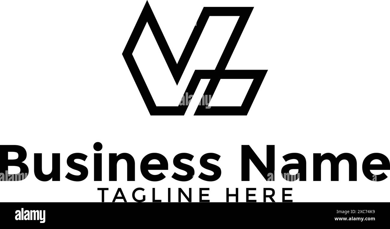 Logo monogramme lettre VL Illustration de Vecteur
