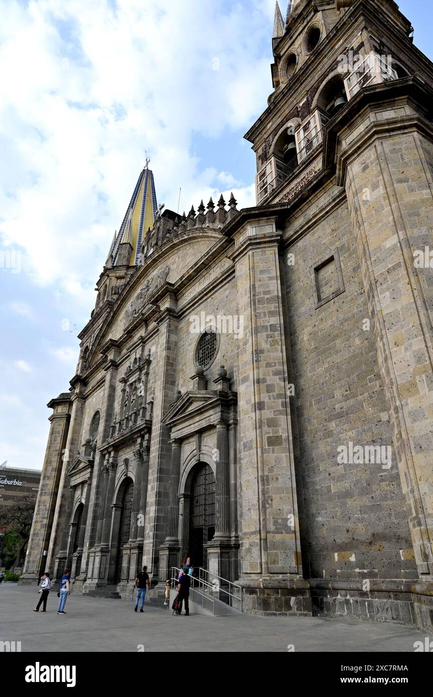GUADALAJARA, JALISCO, MEXIQUE : Catedral Metropolitana de Guadalajara (cathédrale métropolitaine de Guadalajara). Banque D'Images
