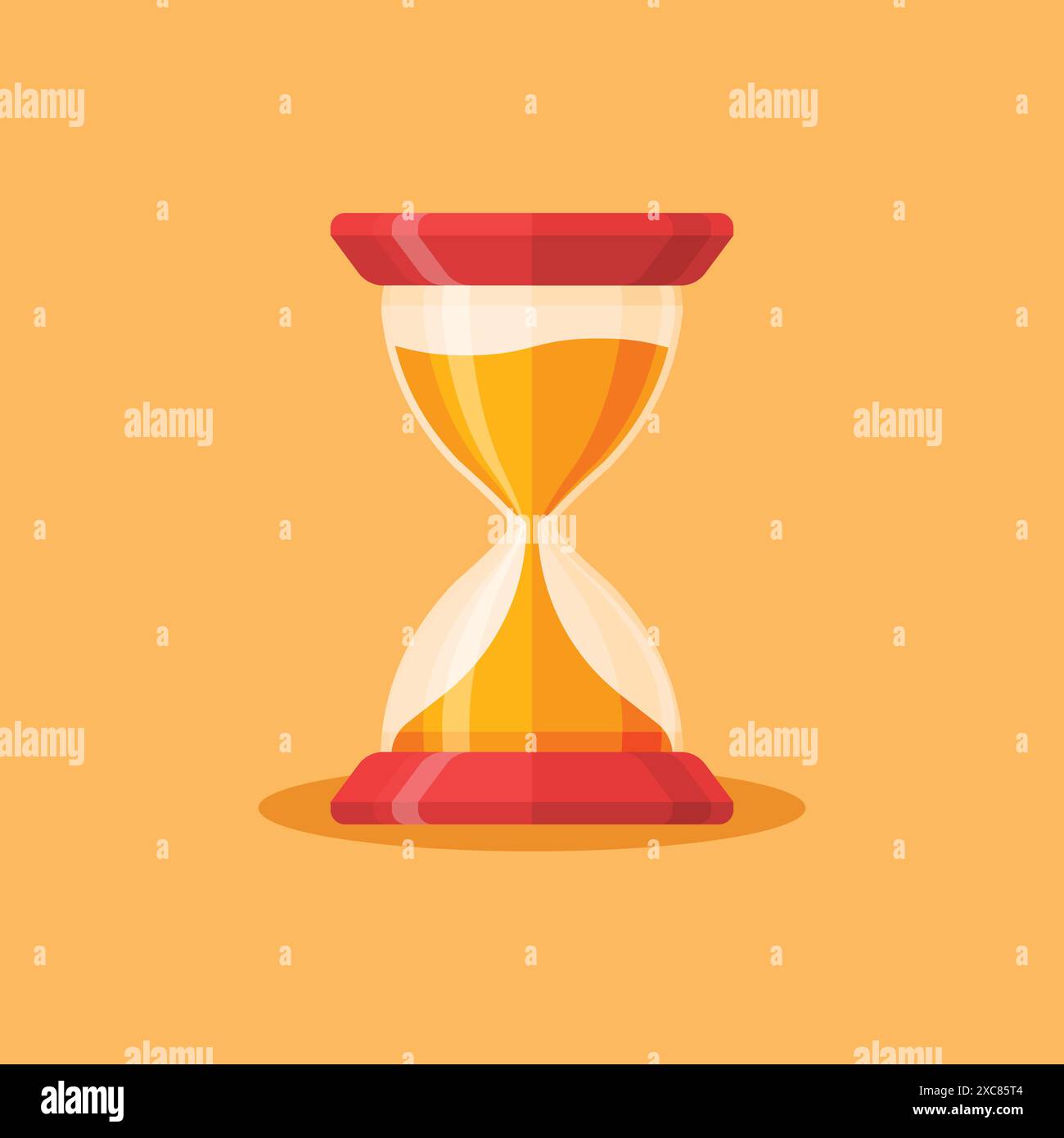 Icône en sablier dans un style plat. Illustration vectorielle en verre de sable sur fond isolé. Concept d'affaires de signe d'horloge de sable. Illustration de Vecteur