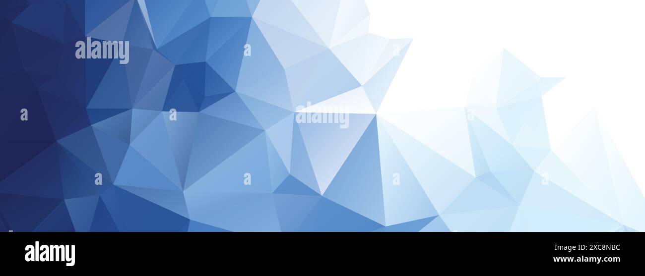 Design élégant de bannière triangle bleu foncé poly bas Illustration de Vecteur